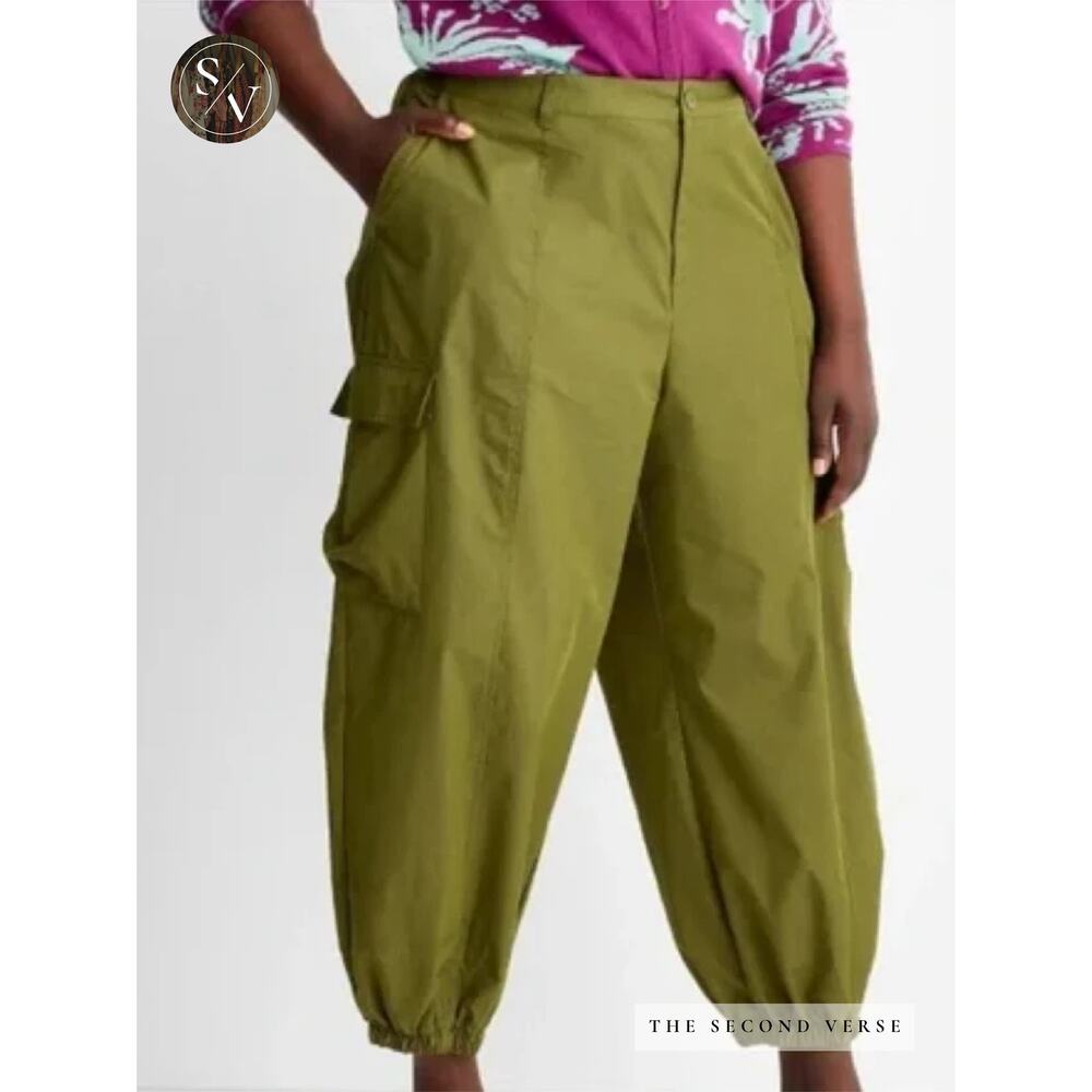 Future Collective Gabriella Karefa-Johnson High Rise Cargo‎ Pants Green 2XL